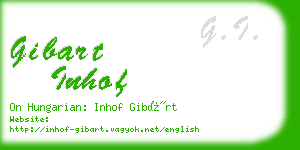 gibart inhof business card